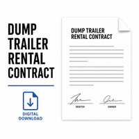 Stationary Dump Trailer Rental Contract